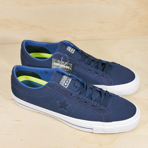 NEW Converse One Star Canvas Ox Blue White Shoes - Picture 6 of 8